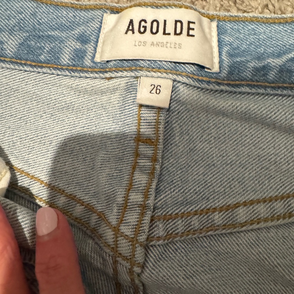 Agolde Riley Low Rise Denim Jeans - Picture 2 of 7